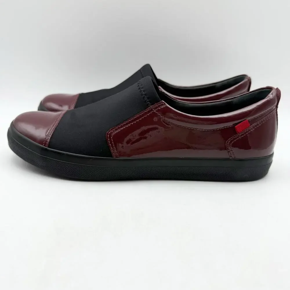 Marc Joseph Womens Jay Street Walking Shoes US 8.5 M Burgundy Patent Leather EUC